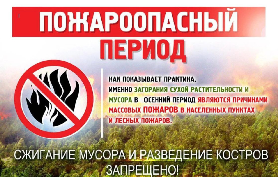 Памятка для населения в пожароопасный период осенью Памятка для населения в пожароопасный период осенью